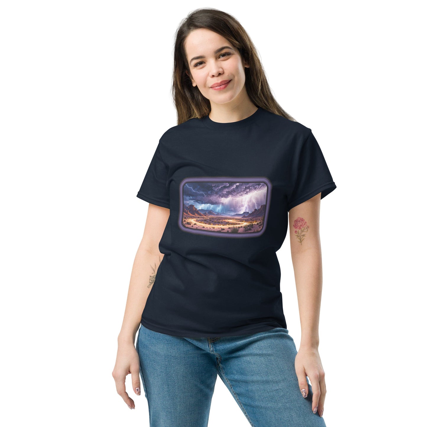 Lightning Over The Desert Women's Classic Tee - Women's Shirts - Discovery Co.