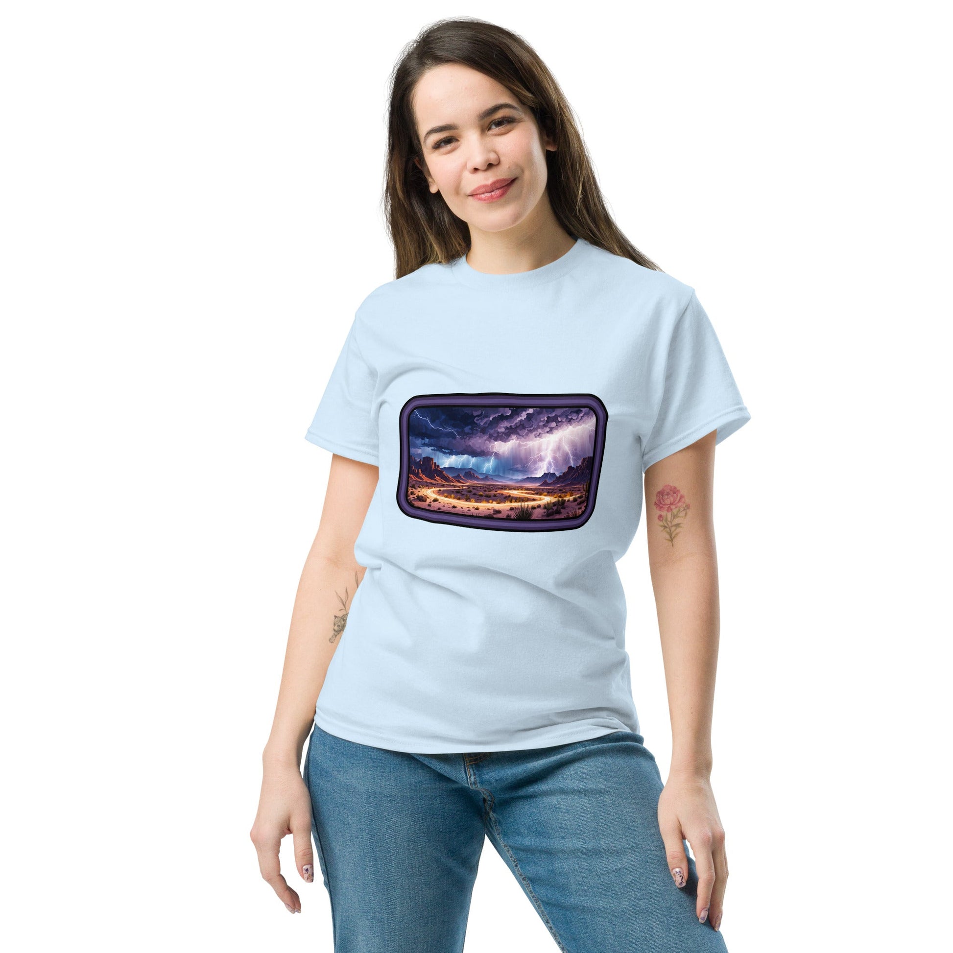 Lightning Over The Desert Women's Classic Tee - Women's Shirts - Discovery Co.