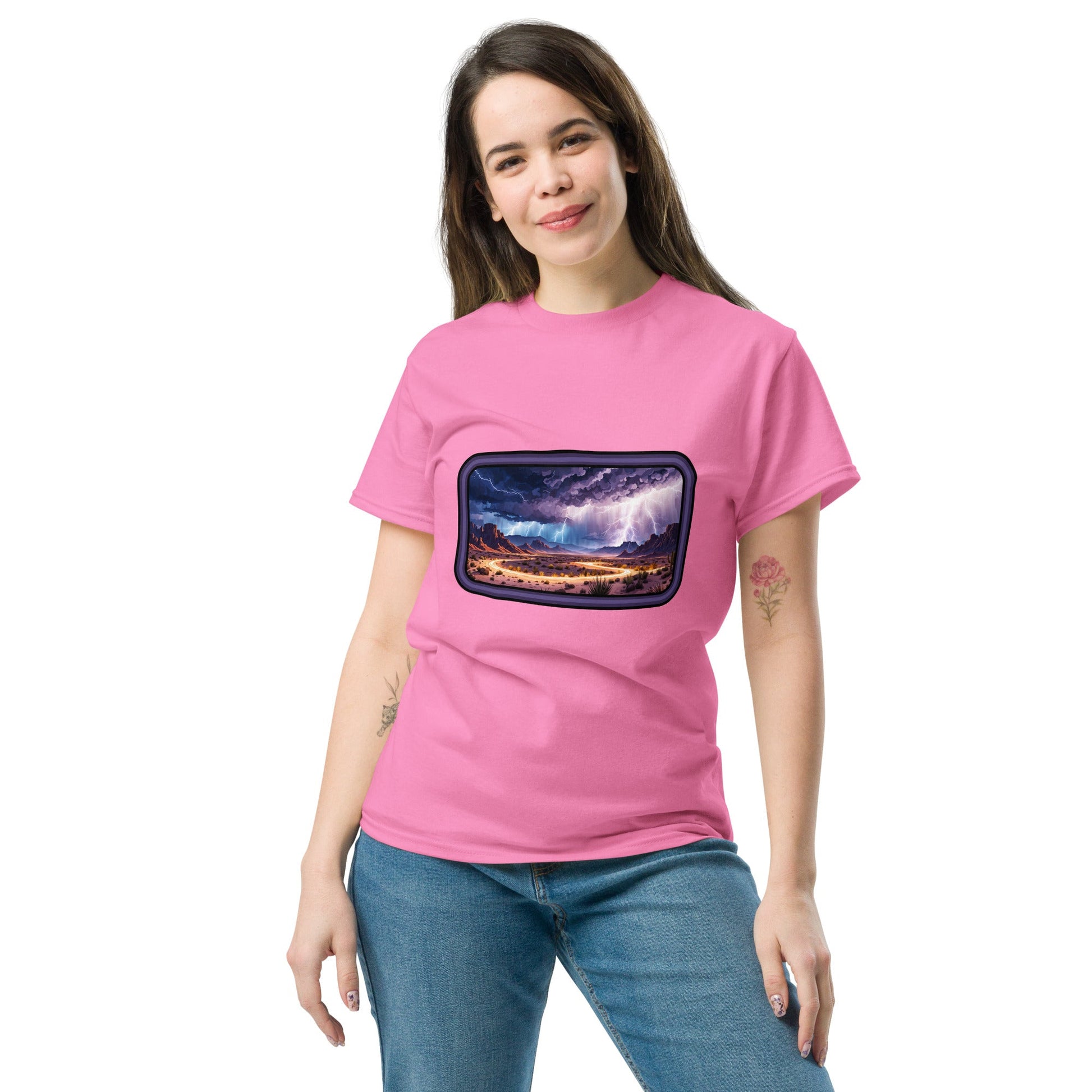 Lightning Over The Desert Women's Classic Tee - Women's Shirts - Discovery Co.