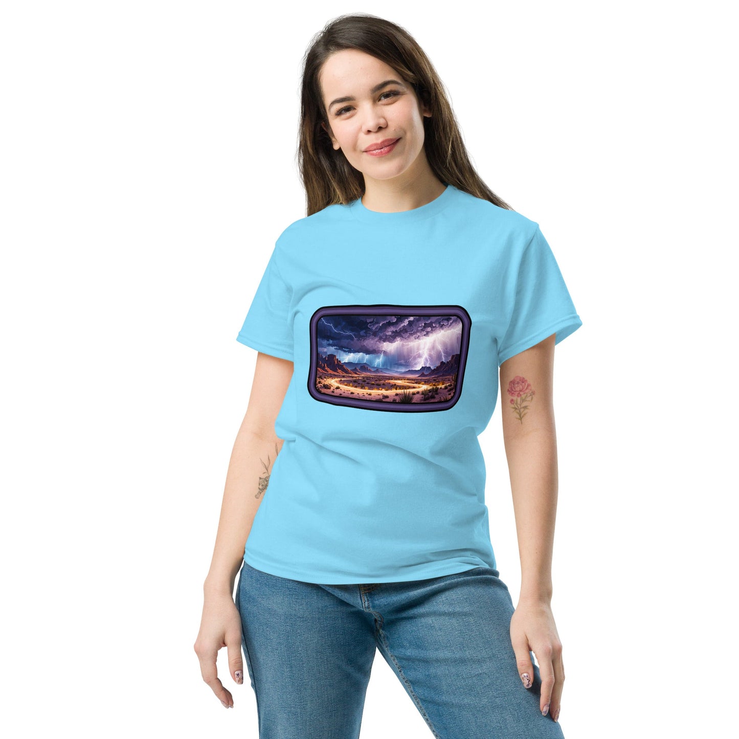 Lightning Over The Desert Women's Classic Tee - Women's Shirts - Discovery Co.