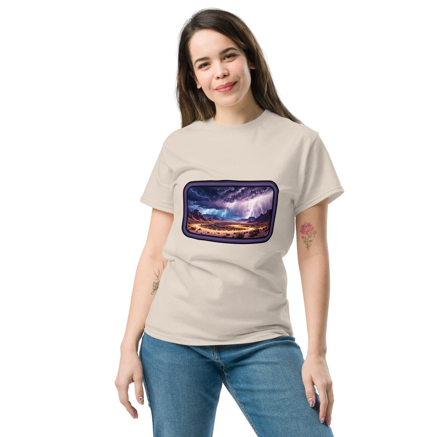 Lightning Over The Desert Women's Classic Tee - Women's Shirts - Discovery Co.