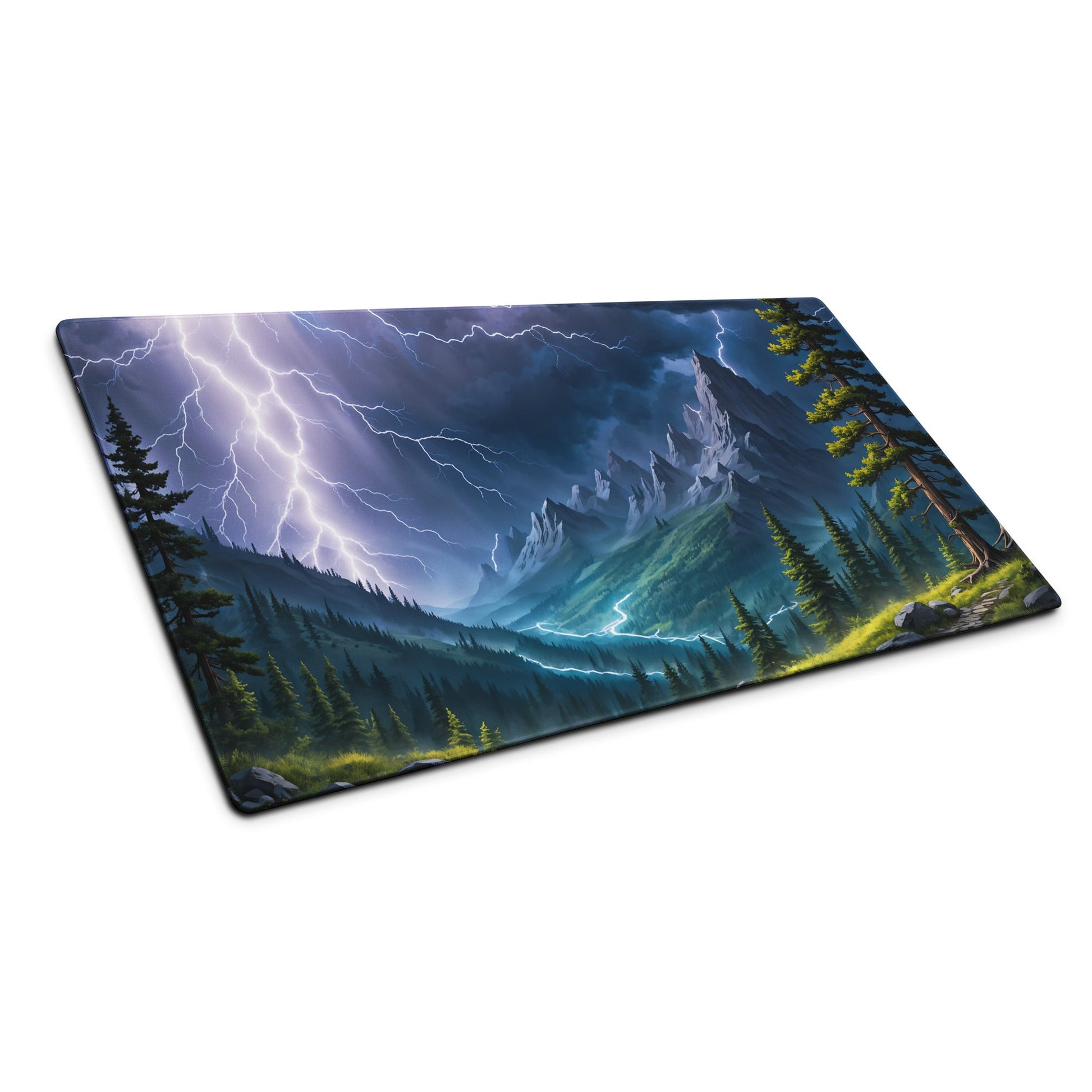 Lightning Over The Mountains Gaming Mouse Pad - Mouse Pads - Discovery Co.