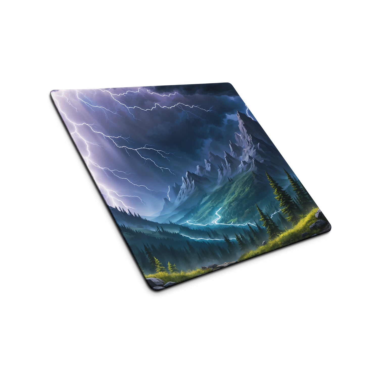 Lightning Over The Mountains Gaming Mouse Pad - Mouse Pads - Discovery Co.