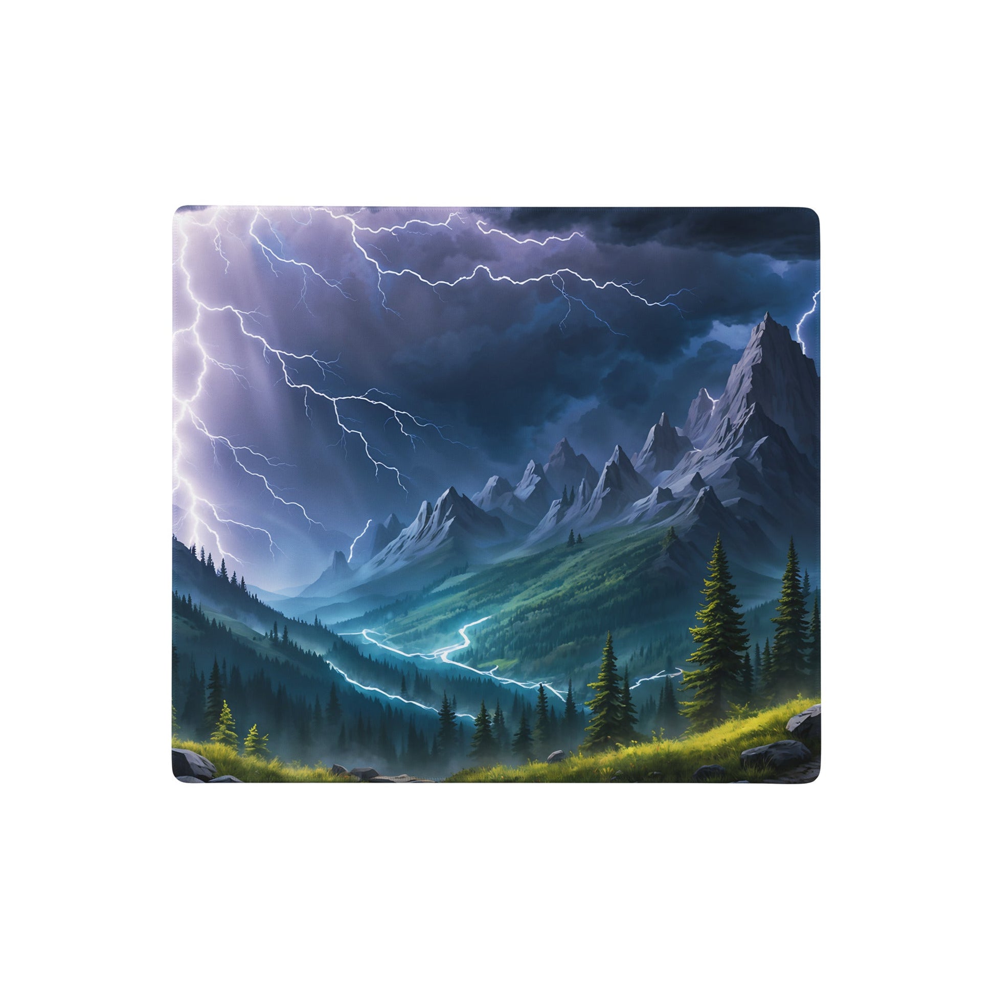 Lightning Over The Mountains Gaming Mouse Pad - Mouse Pads - Discovery Co.