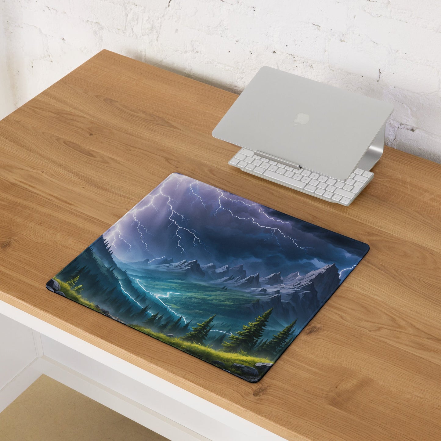 Lightning Over The Mountains Gaming Mouse Pad - Mouse Pads - Discovery Co.