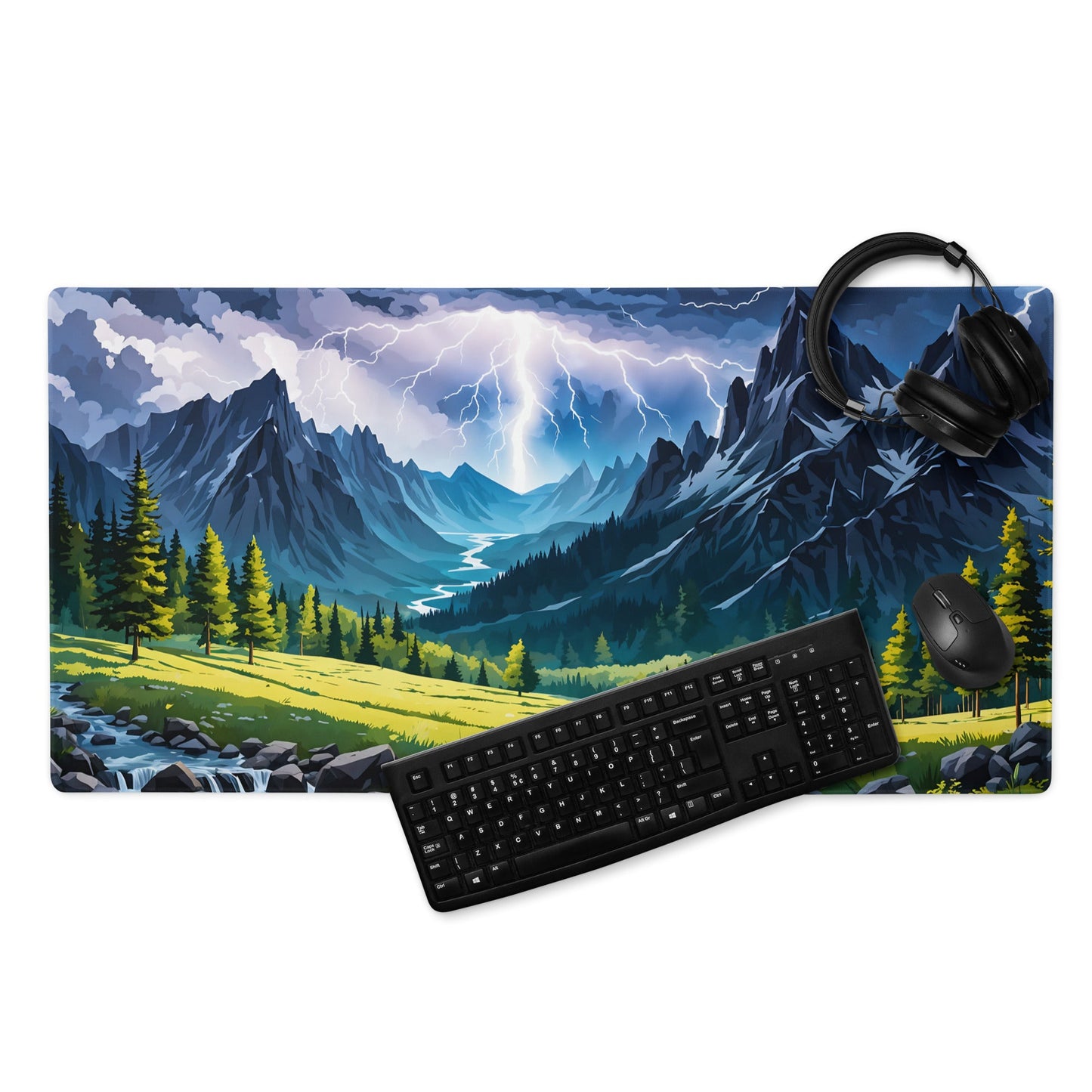 Lightning Over The Mountains II Gaming Mouse Pad - Mouse Pads - Discovery Co.