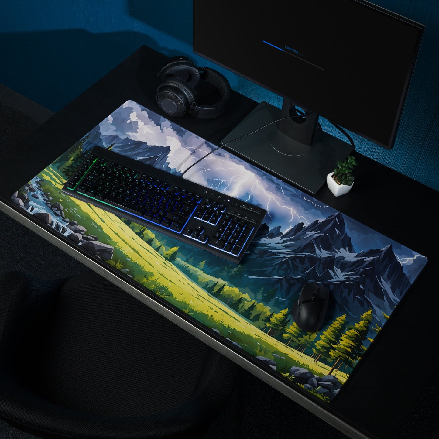 Lightning Over The Mountains II Gaming Mouse Pad - Mouse Pads - Discovery Co.