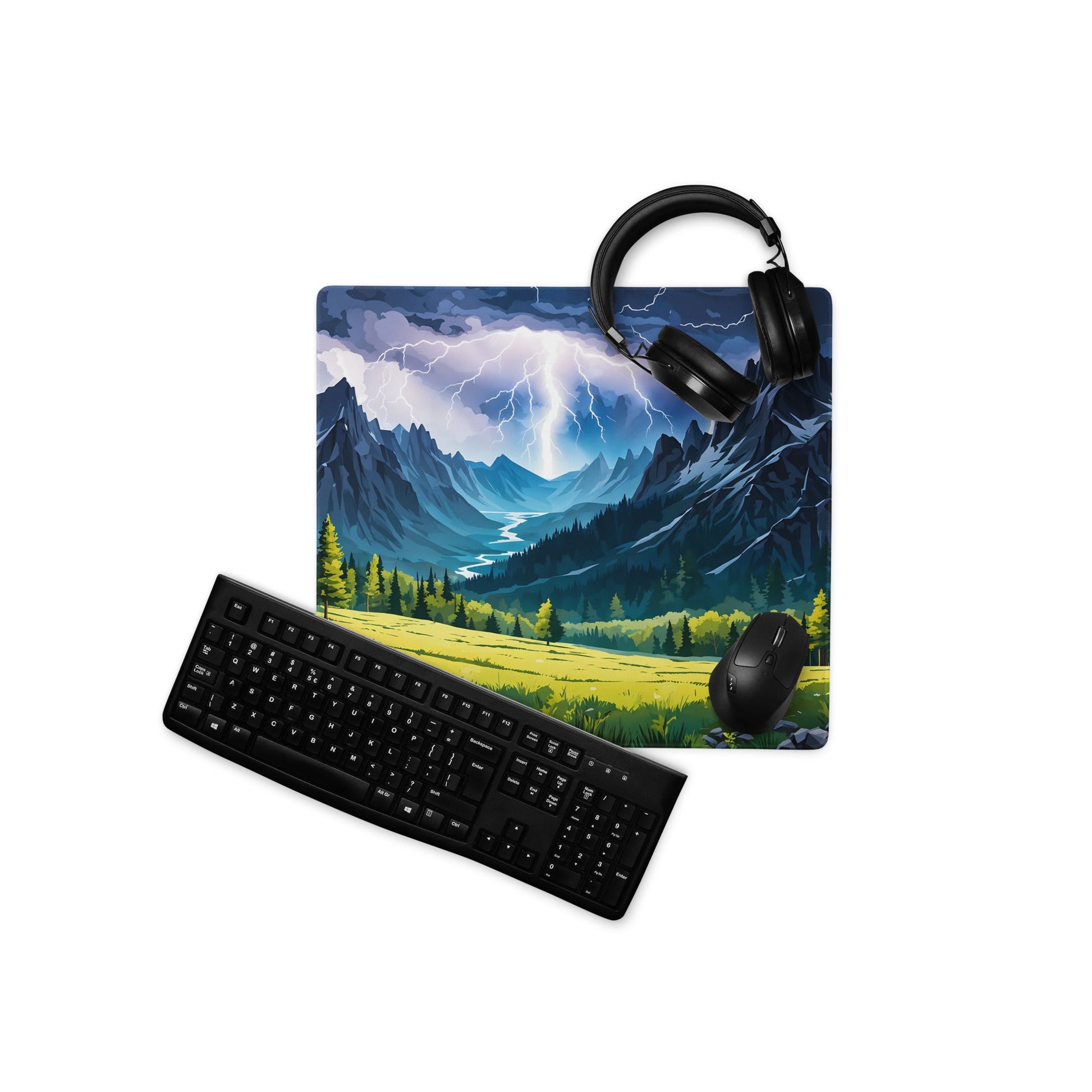 Lightning Over The Mountains II Gaming Mouse Pad - Mouse Pads - Discovery Co.