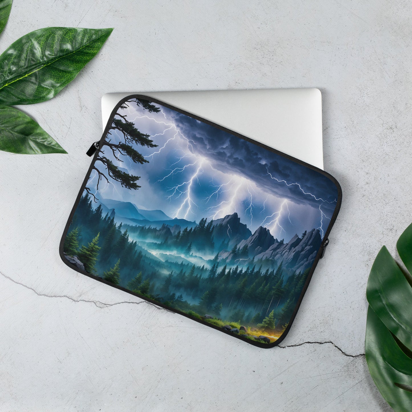 Lightning Over The Mountains III Laptop Sleeve - Laptop Cases - Discovery Co.