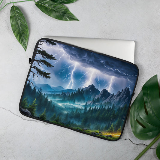 Lightning Over The Mountains III Laptop Sleeve - Laptop Cases - Discovery Co.