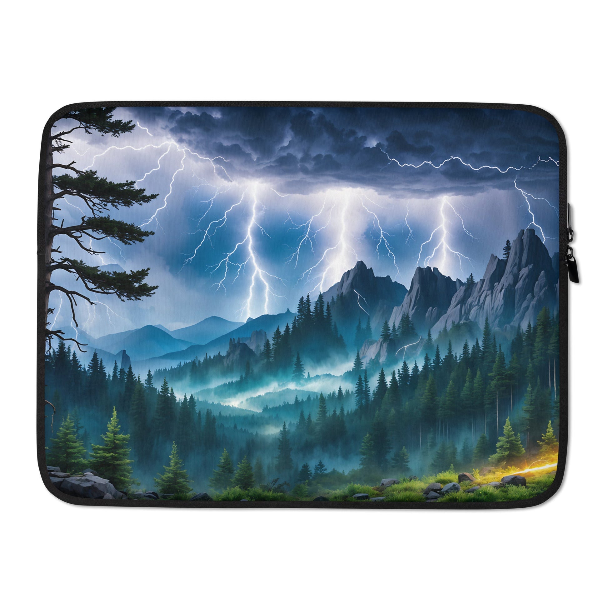 Lightning Over The Mountains III Laptop Sleeve - Laptop Cases - Discovery Co.