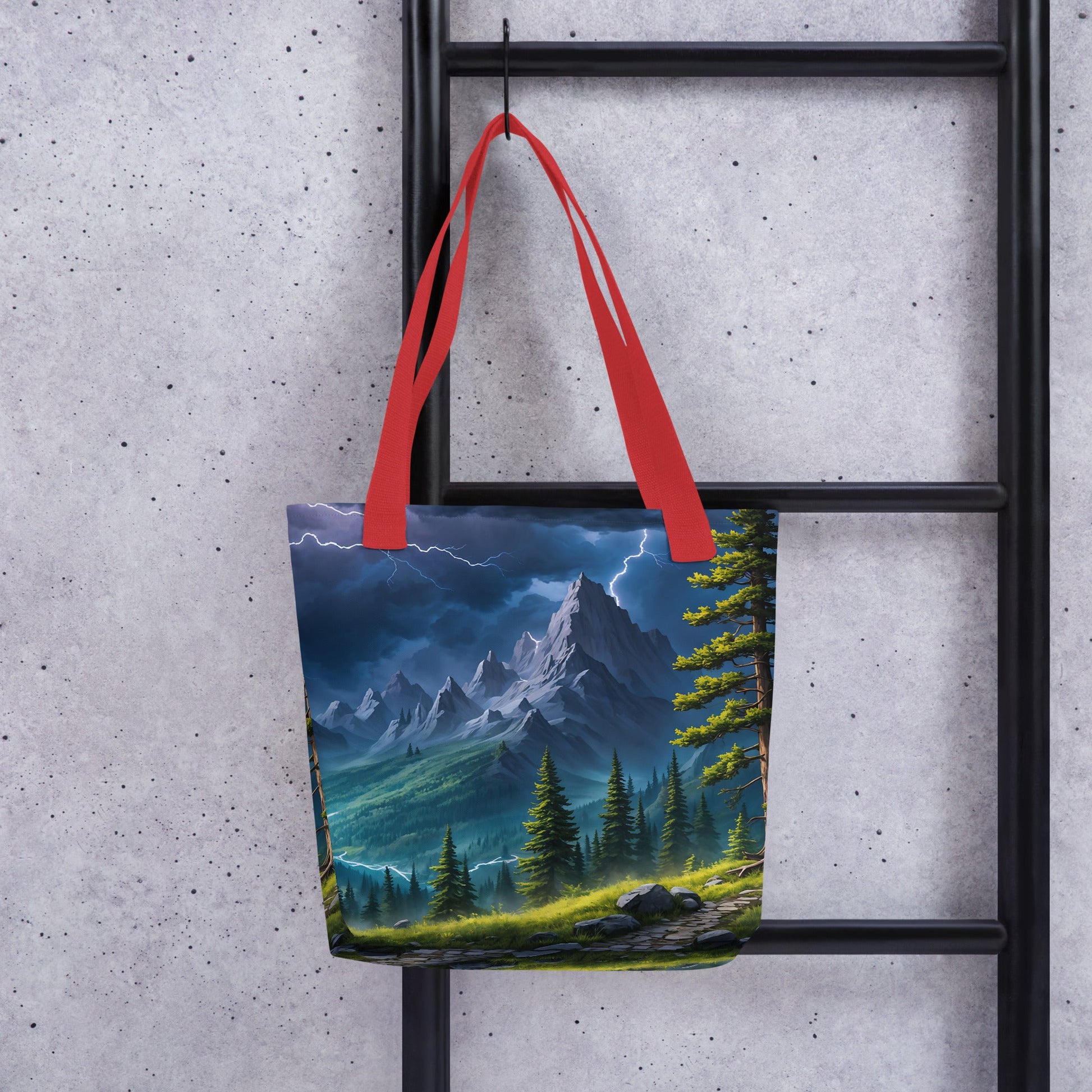 Lightning Over The Mountains III Tote Bag - Tote Bags - Discovery Co.