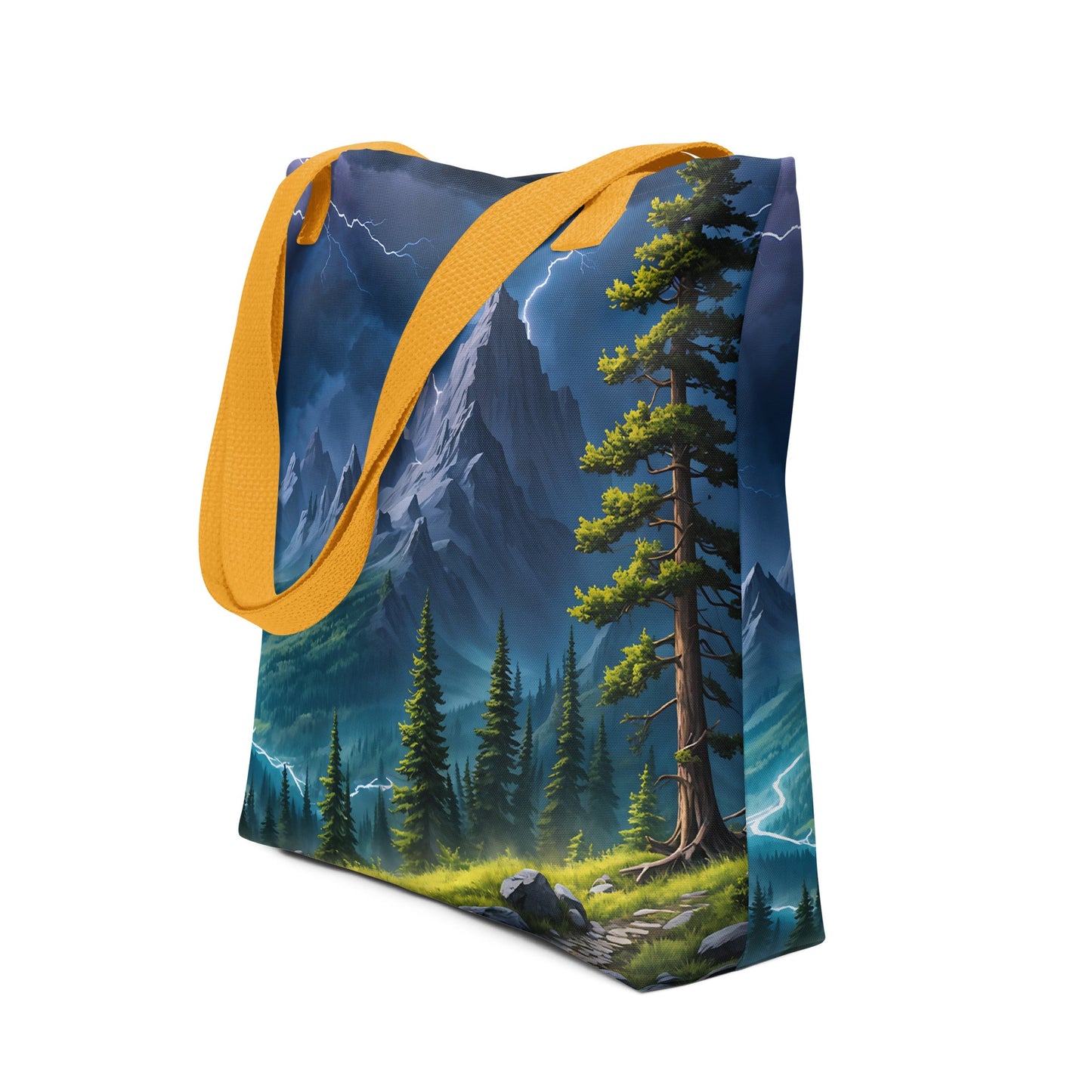 Lightning Over The Mountains III Tote Bag - Tote Bags - Discovery Co.