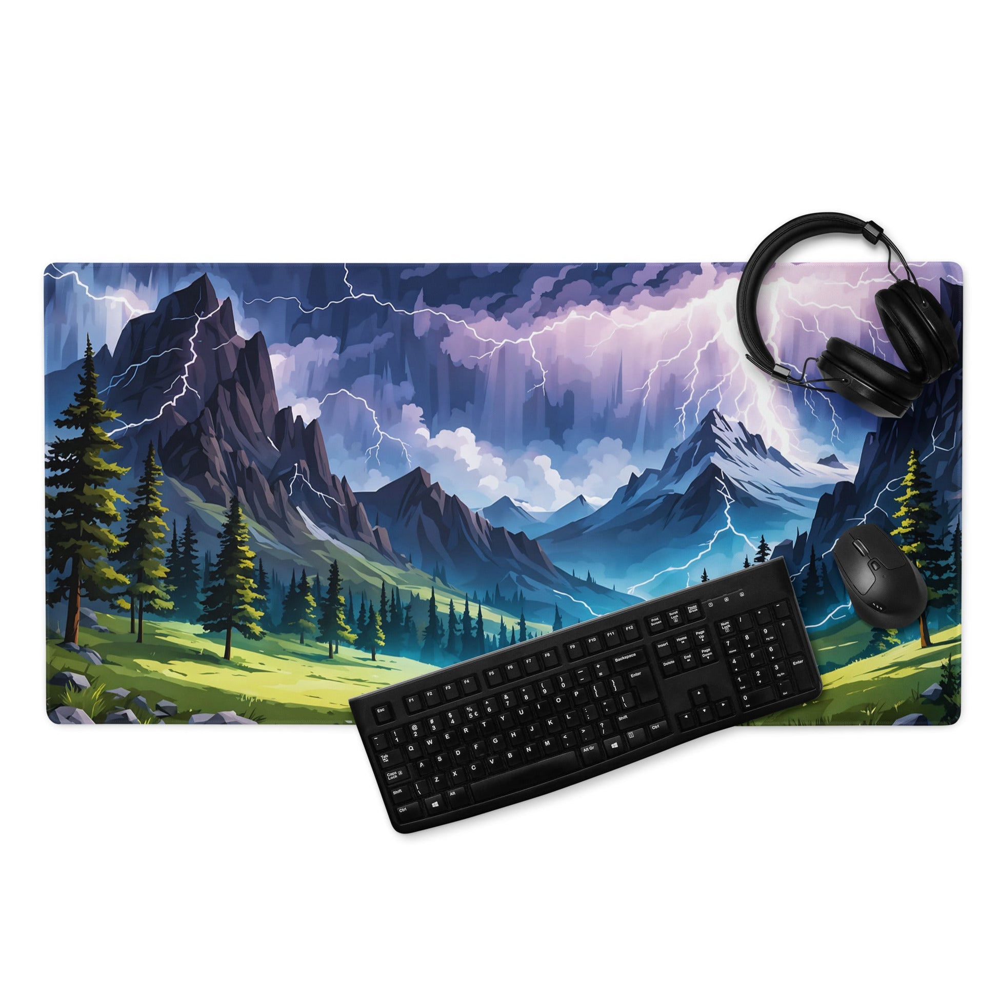 Lightning Over The Mountains IV Gaming Mouse Pad - Mouse Pads - Discovery Co.