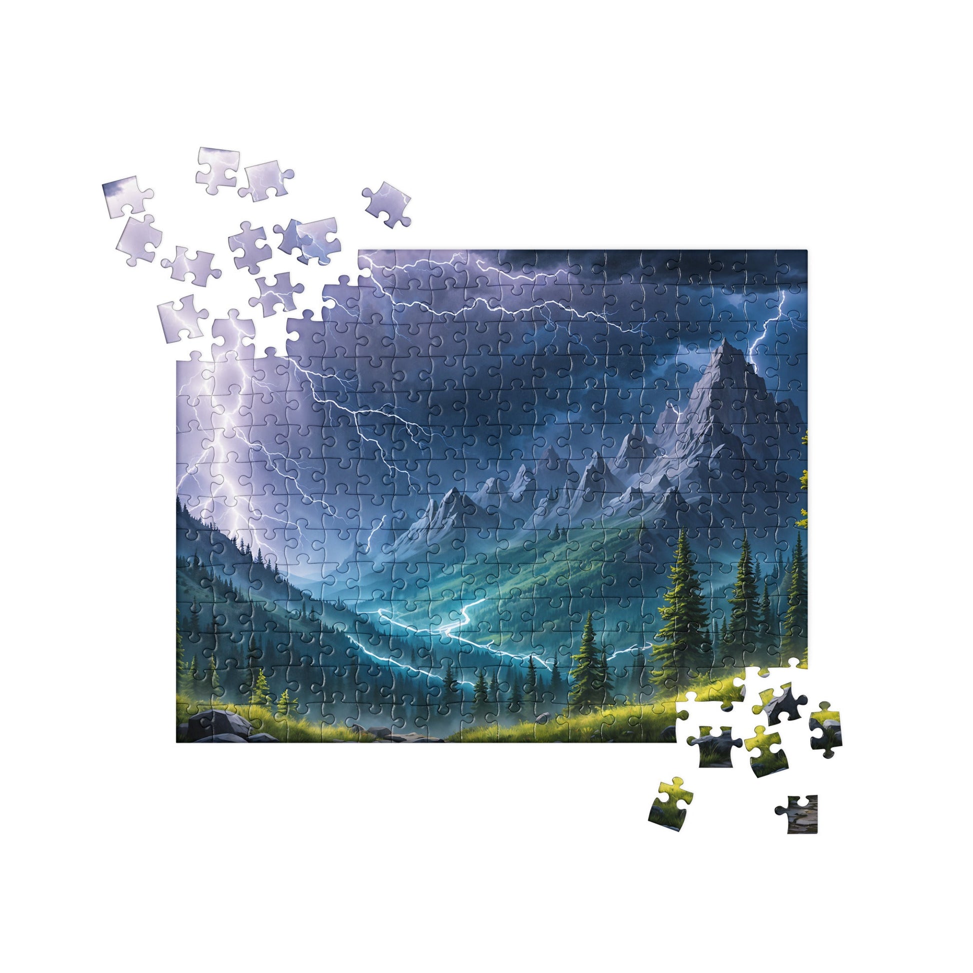 Lightning Over The Mountains Jigsaw Puzzle - Puzzle - Discovery Co.