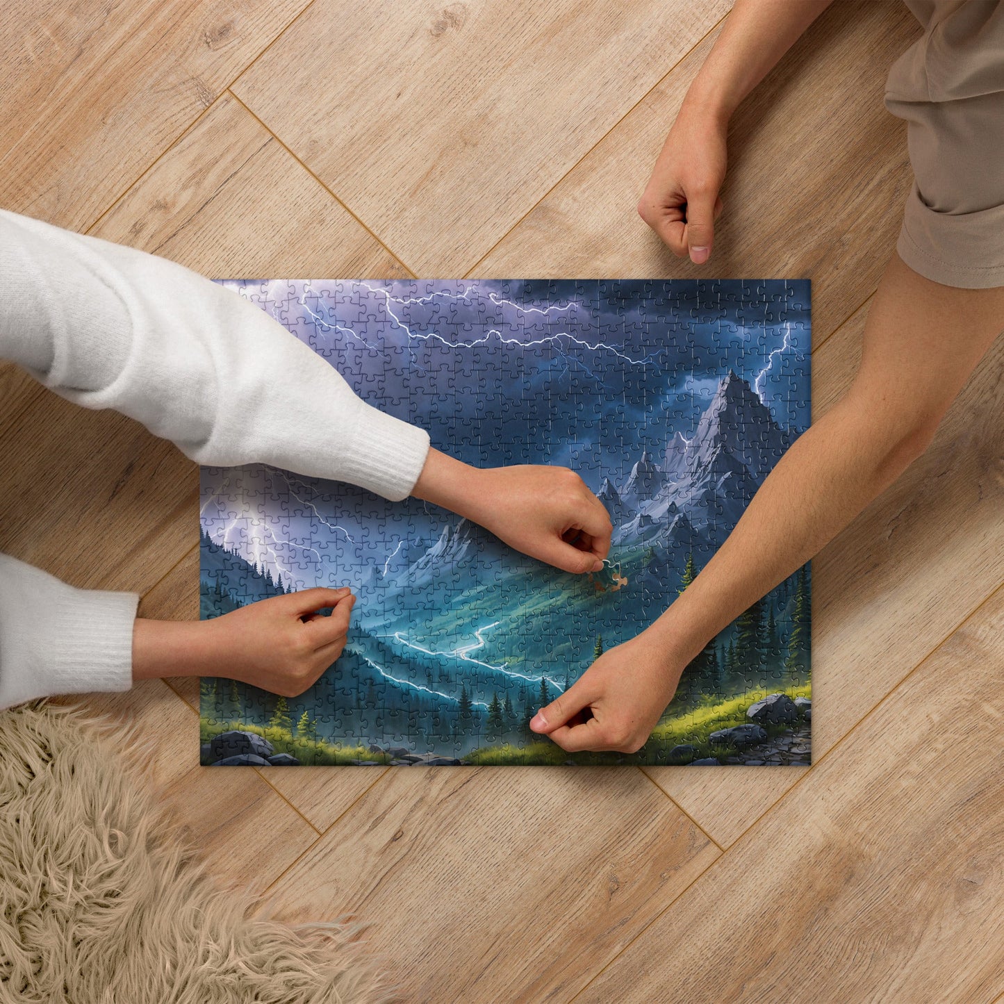 Lightning Over The Mountains Jigsaw Puzzle - Puzzle - Discovery Co.