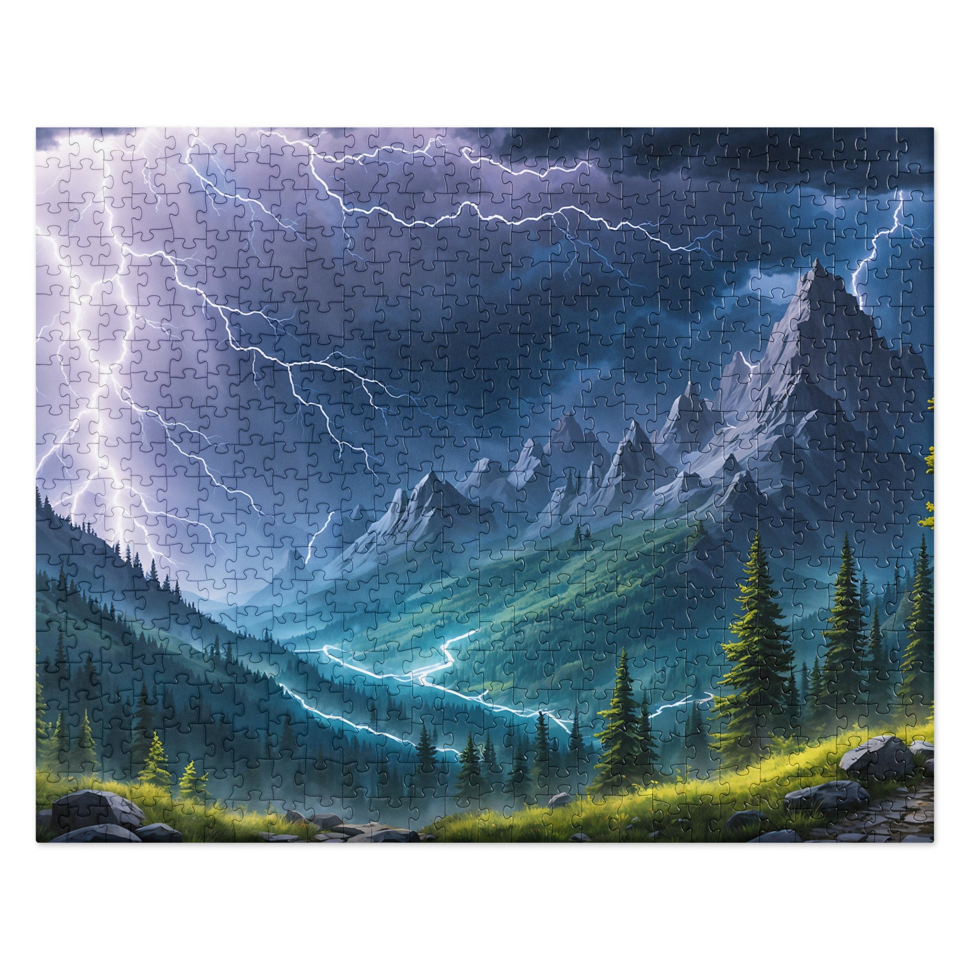 Lightning Over The Mountains Jigsaw Puzzle - Puzzle - Discovery Co.