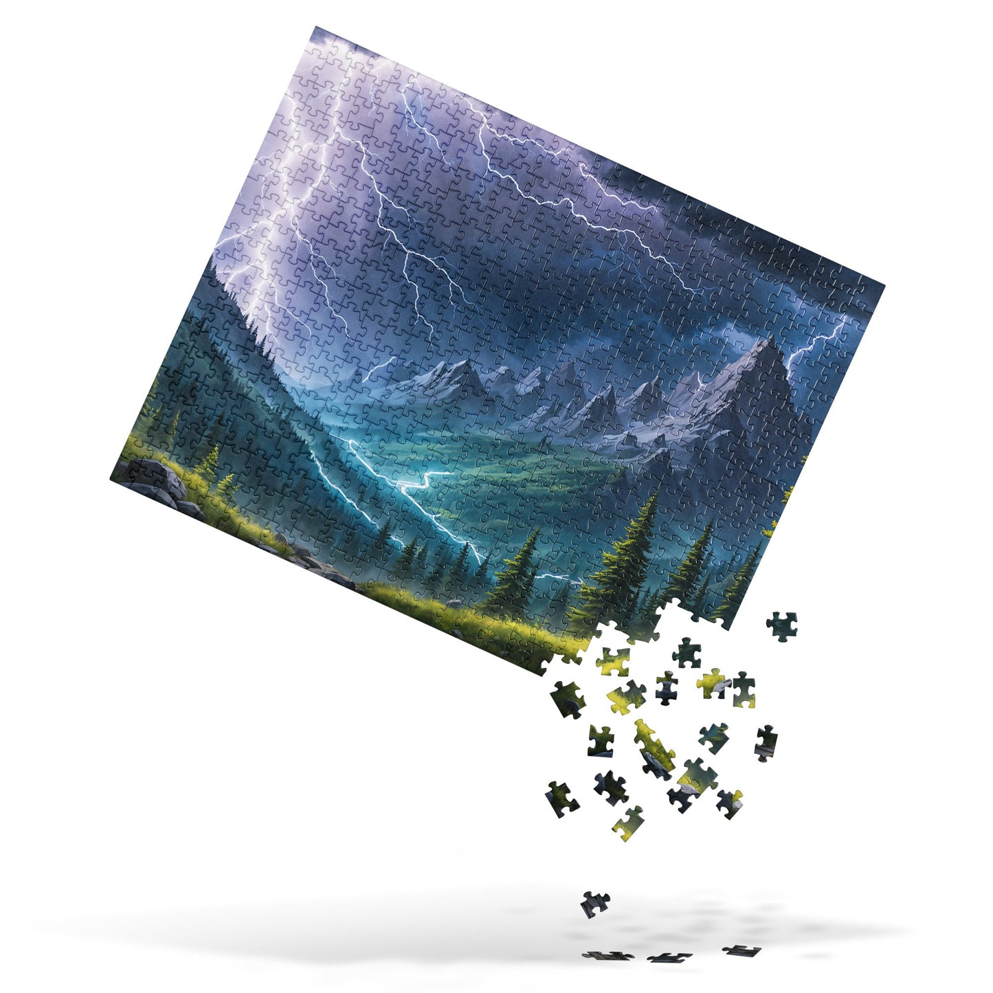 Lightning Over The Mountains Jigsaw Puzzle - Puzzle - Discovery Co.