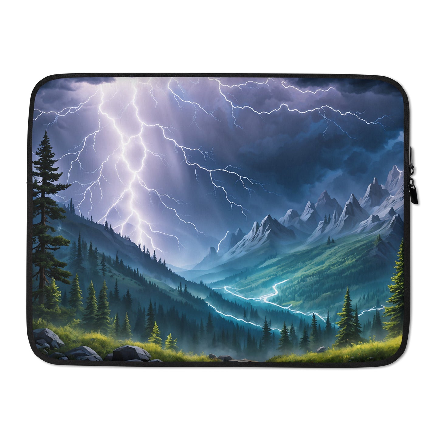 Lightning Over The Mountains Laptop Sleeve - Laptop Cases - Discovery Co.
