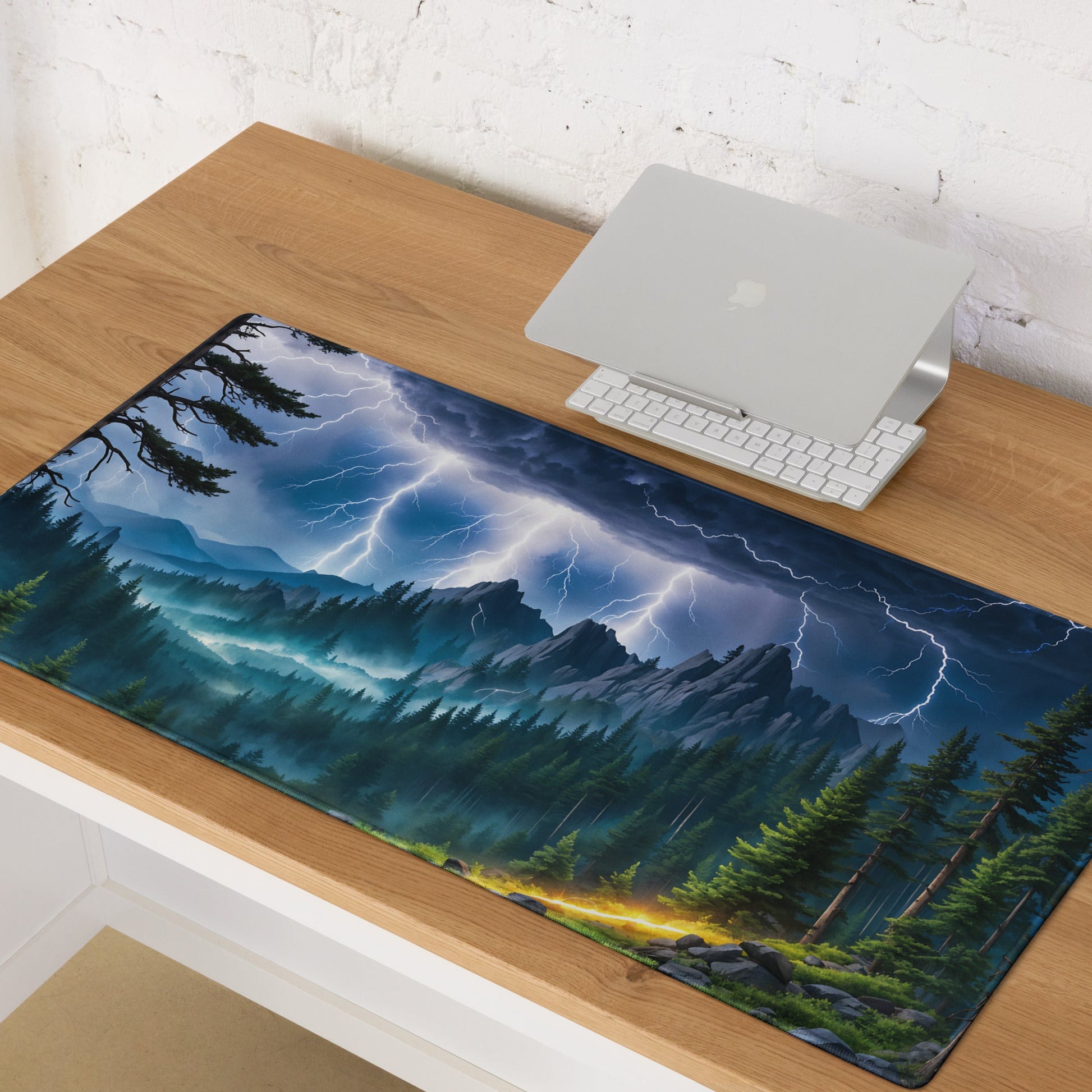 Lightning Over The Mountains V Gaming Mouse Pad - Mouse Pads - Discovery Co.