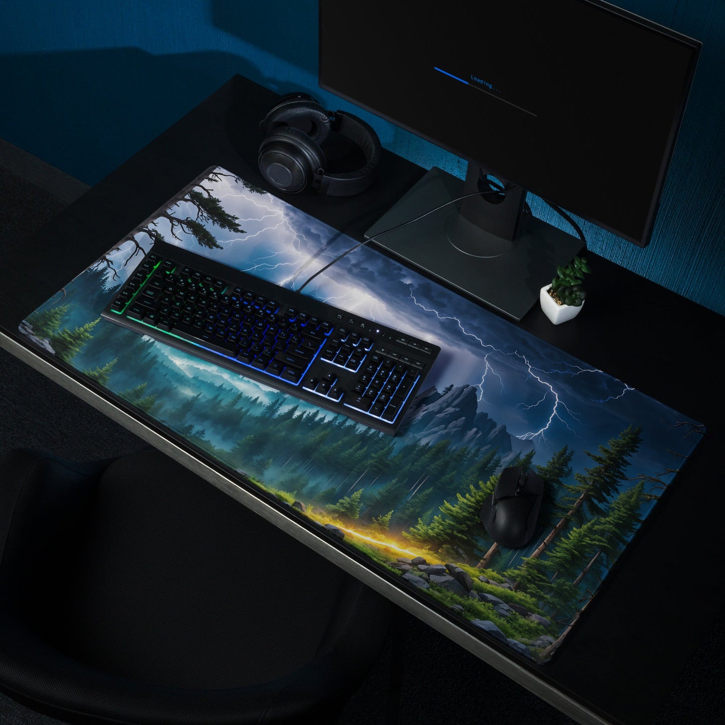 Lightning Over The Mountains V Gaming Mouse Pad - Mouse Pads - Discovery Co.