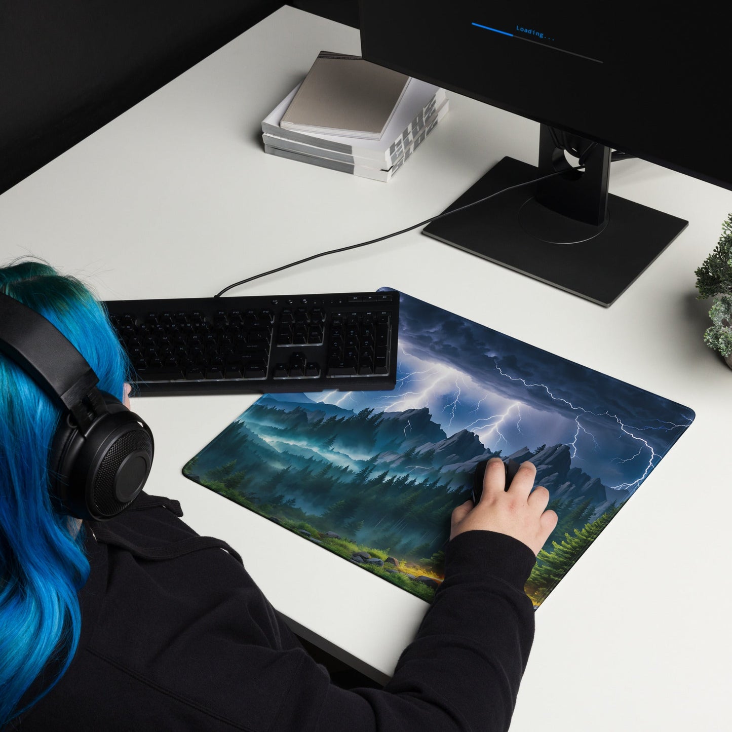 Lightning Over The Mountains V Gaming Mouse Pad - Mouse Pads - Discovery Co.