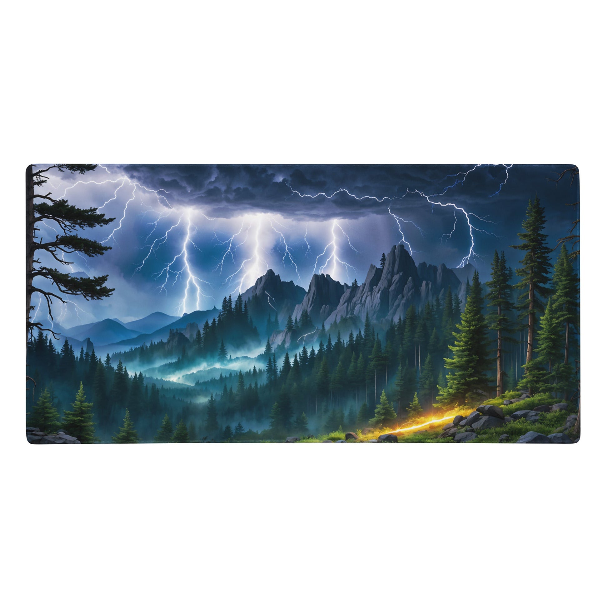 Lightning Over The Mountains V Gaming Mouse Pad - Mouse Pads - Discovery Co.