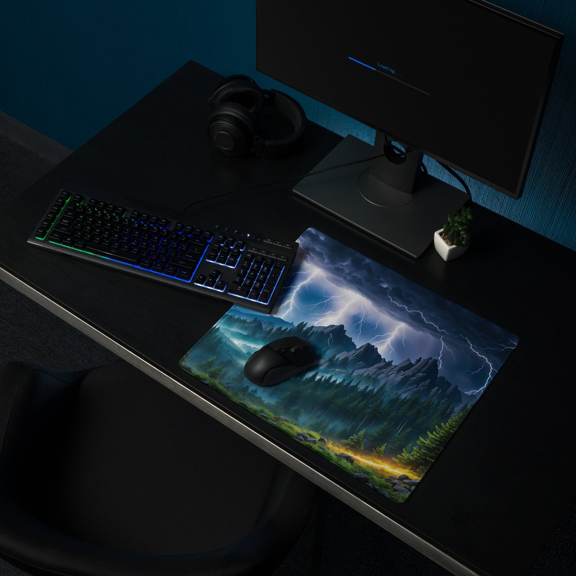 Lightning Over The Mountains V Gaming Mouse Pad - Mouse Pads - Discovery Co.