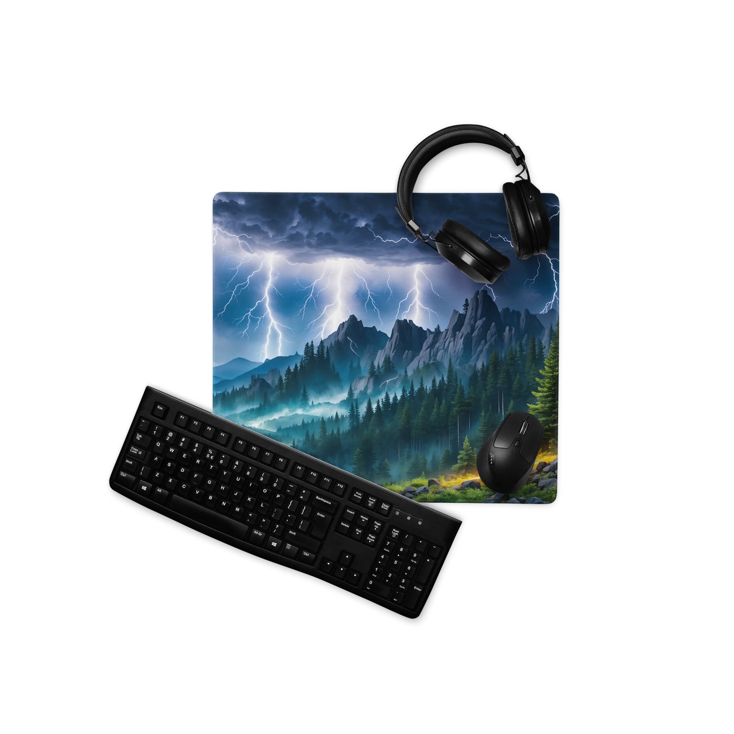 Lightning Over The Mountains V Gaming Mouse Pad - Mouse Pads - Discovery Co.