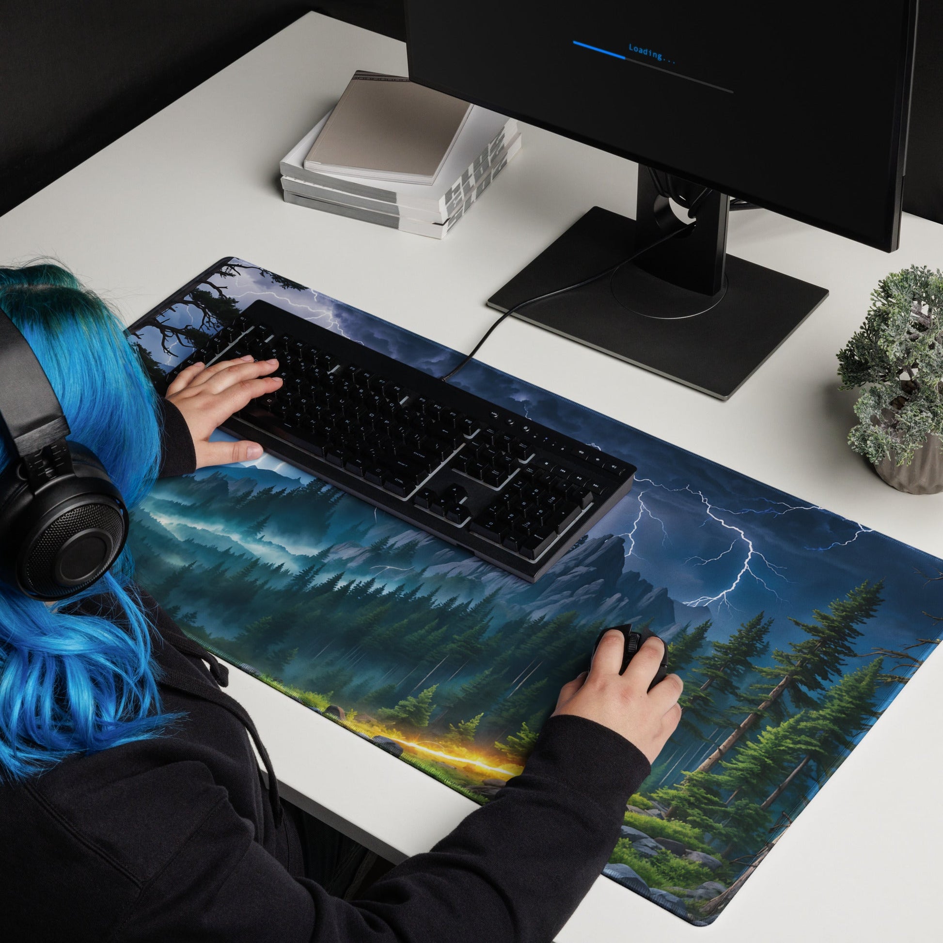 Lightning Over The Mountains V Gaming Mouse Pad - Mouse Pads - Discovery Co.