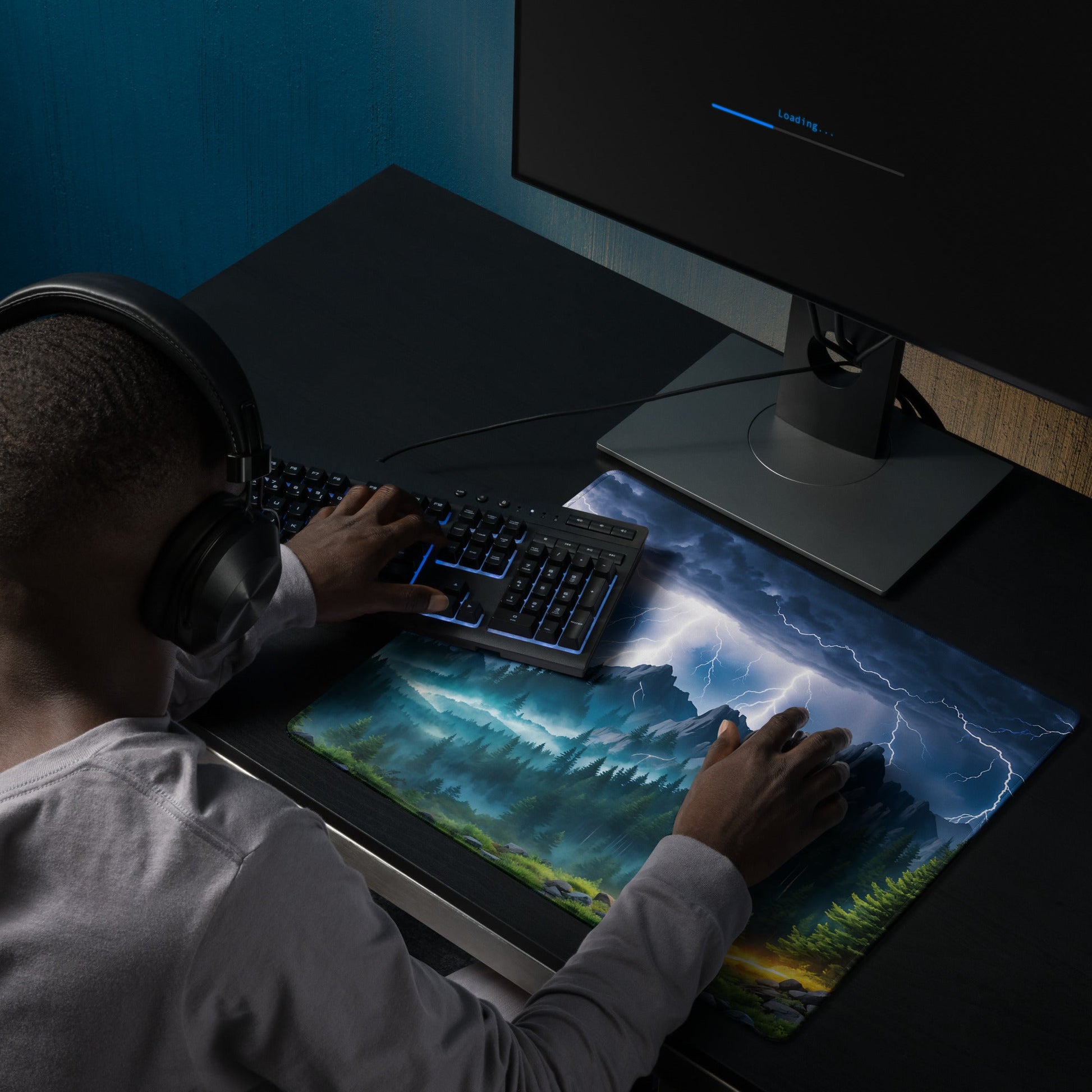 Lightning Over The Mountains V Gaming Mouse Pad - Mouse Pads - Discovery Co.