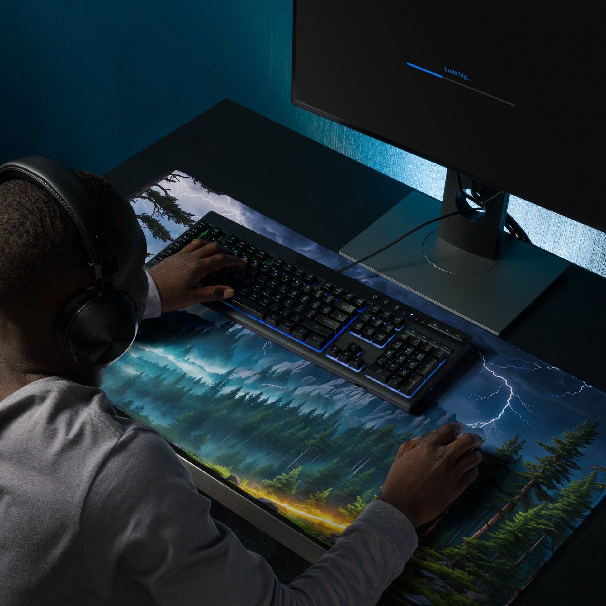 Lightning Over The Mountains V Gaming Mouse Pad - Mouse Pads - Discovery Co.