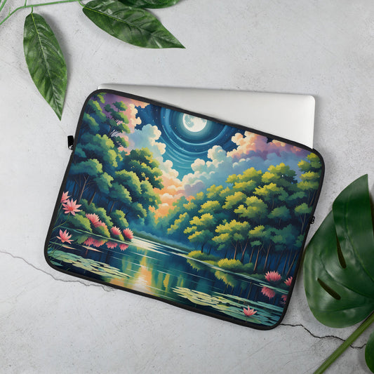 Lily Pads On The Lake II Laptop Sleeve - Laptop Cases - Discovery Co.