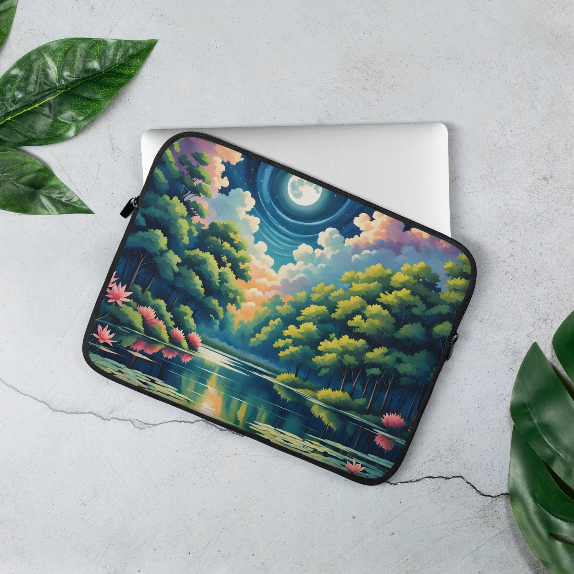 Lily Pads On The Lake II Laptop Sleeve - Laptop Cases - Discovery Co.