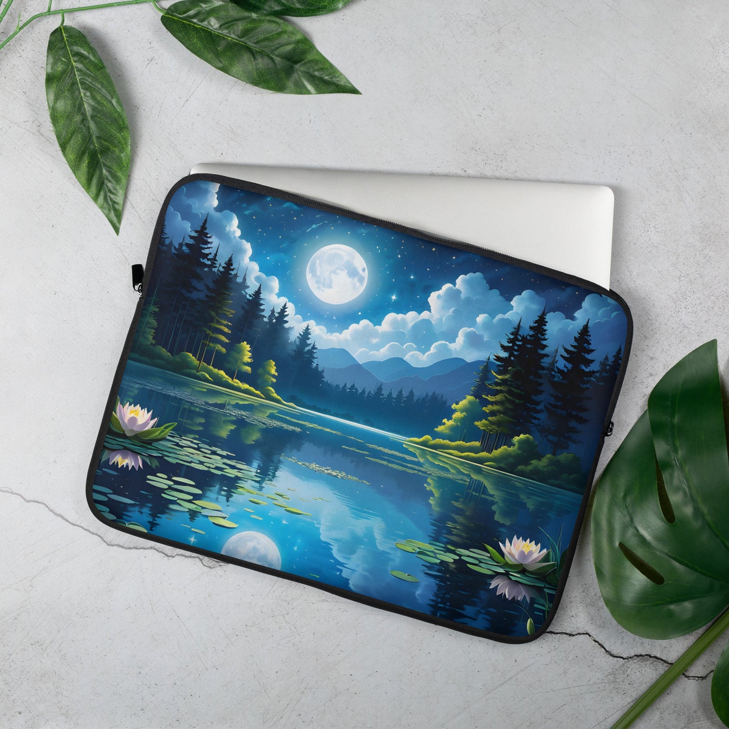 Lily Pads On The Lake Laptop Sleeve - Laptop Cases - Discovery Co.