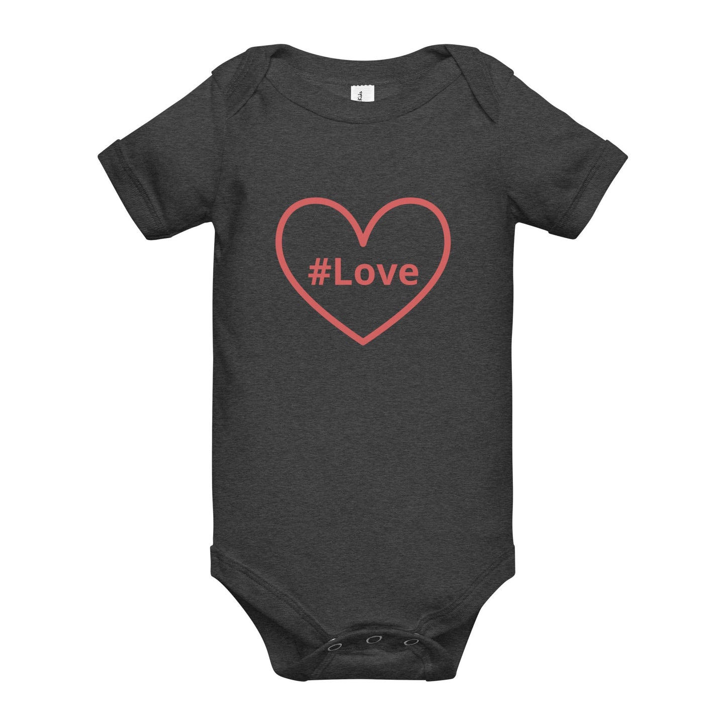 #Love Red Heart Baby Short Sleeve One Piece - Baby & Toddler Apparel - Discovery Co.