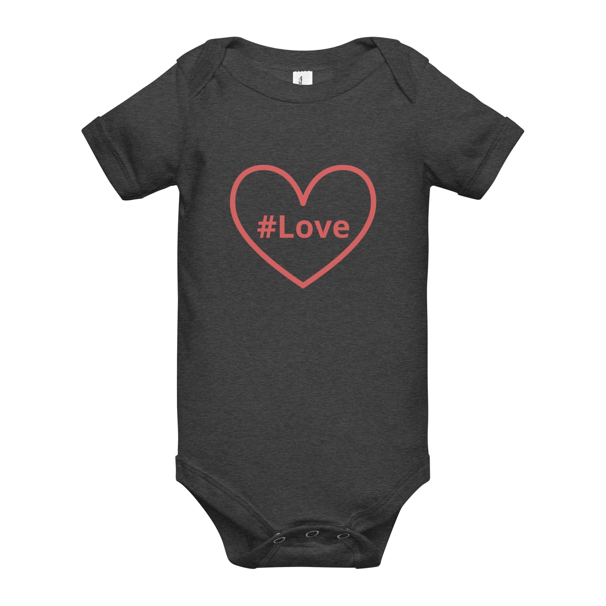 #Love Red Heart Baby Short Sleeve One Piece - Baby & Toddler Apparel - Discovery Co.