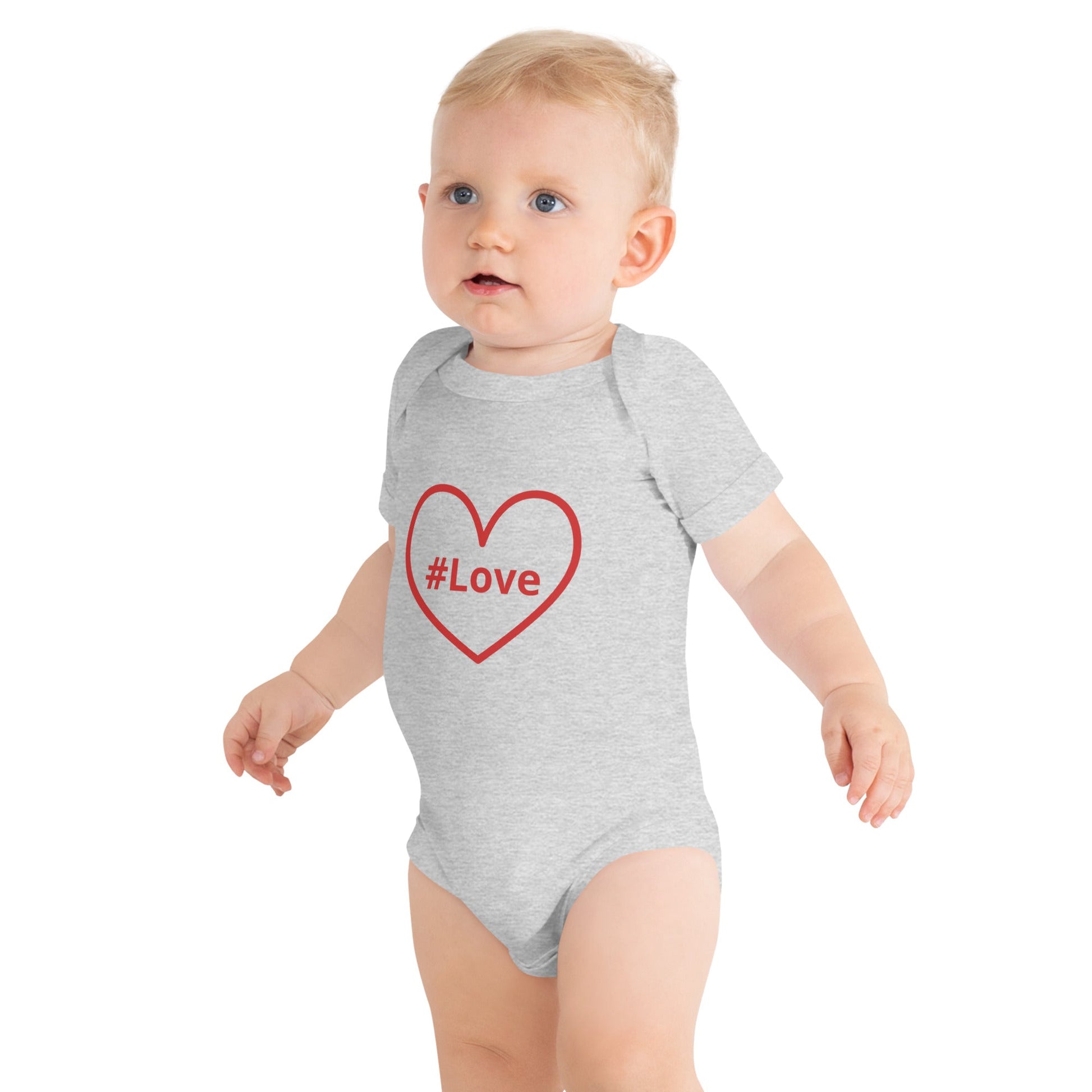 #Love Red Heart Baby Short Sleeve One Piece - Baby & Toddler Apparel - Discovery Co.