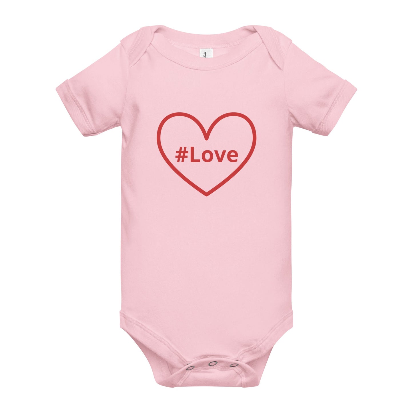 #Love Red Heart Baby Short Sleeve One Piece - Baby & Toddler Apparel - Discovery Co.