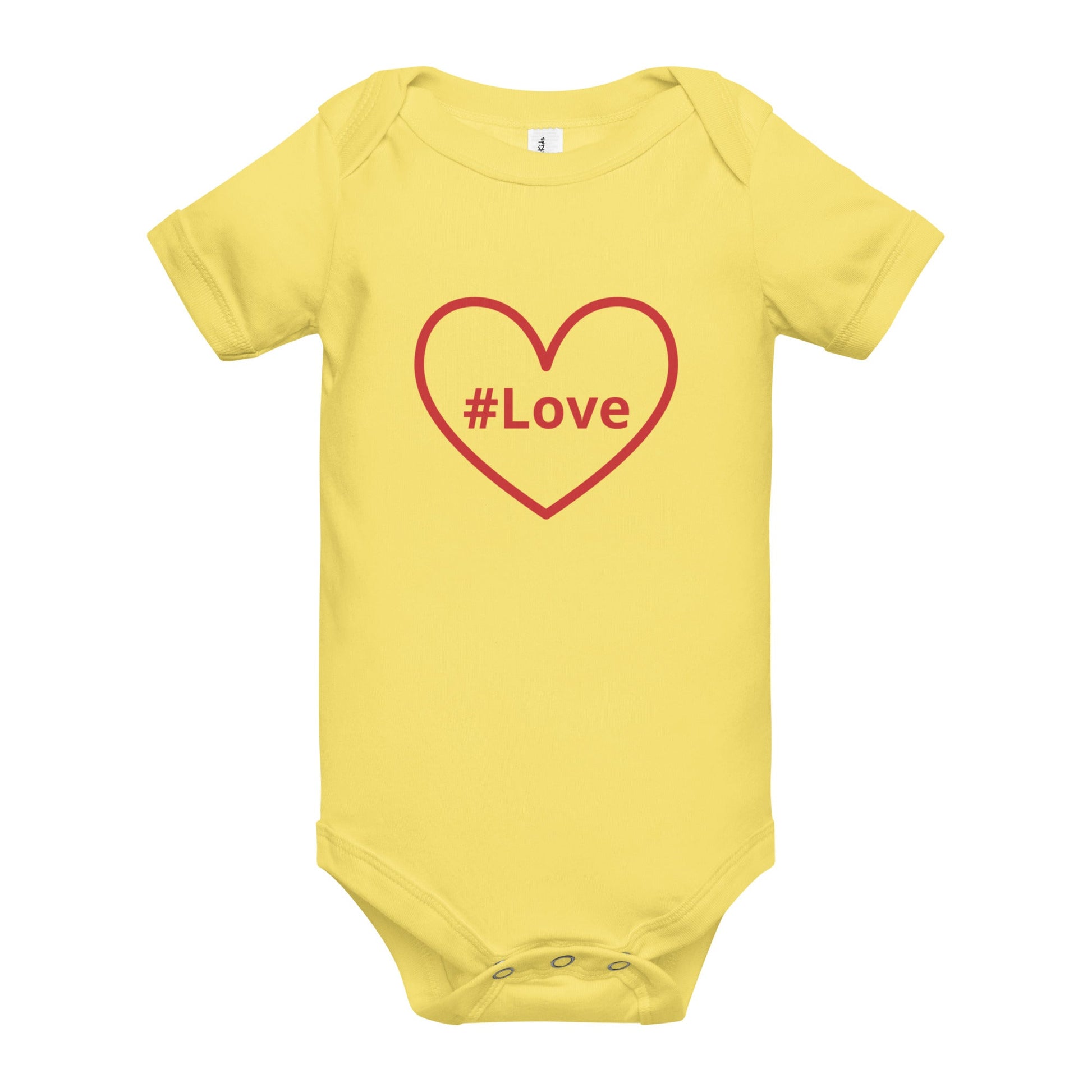 #Love Red Heart Baby Short Sleeve One Piece - Baby & Toddler Apparel - Discovery Co.