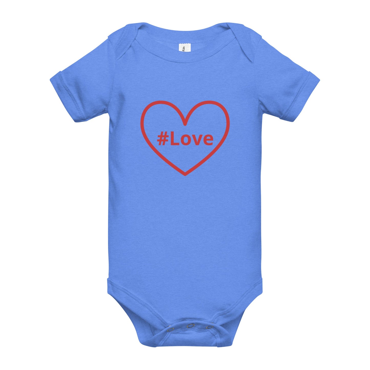 #Love Red Heart Baby Short Sleeve One Piece - Baby & Toddler Apparel - Discovery Co.