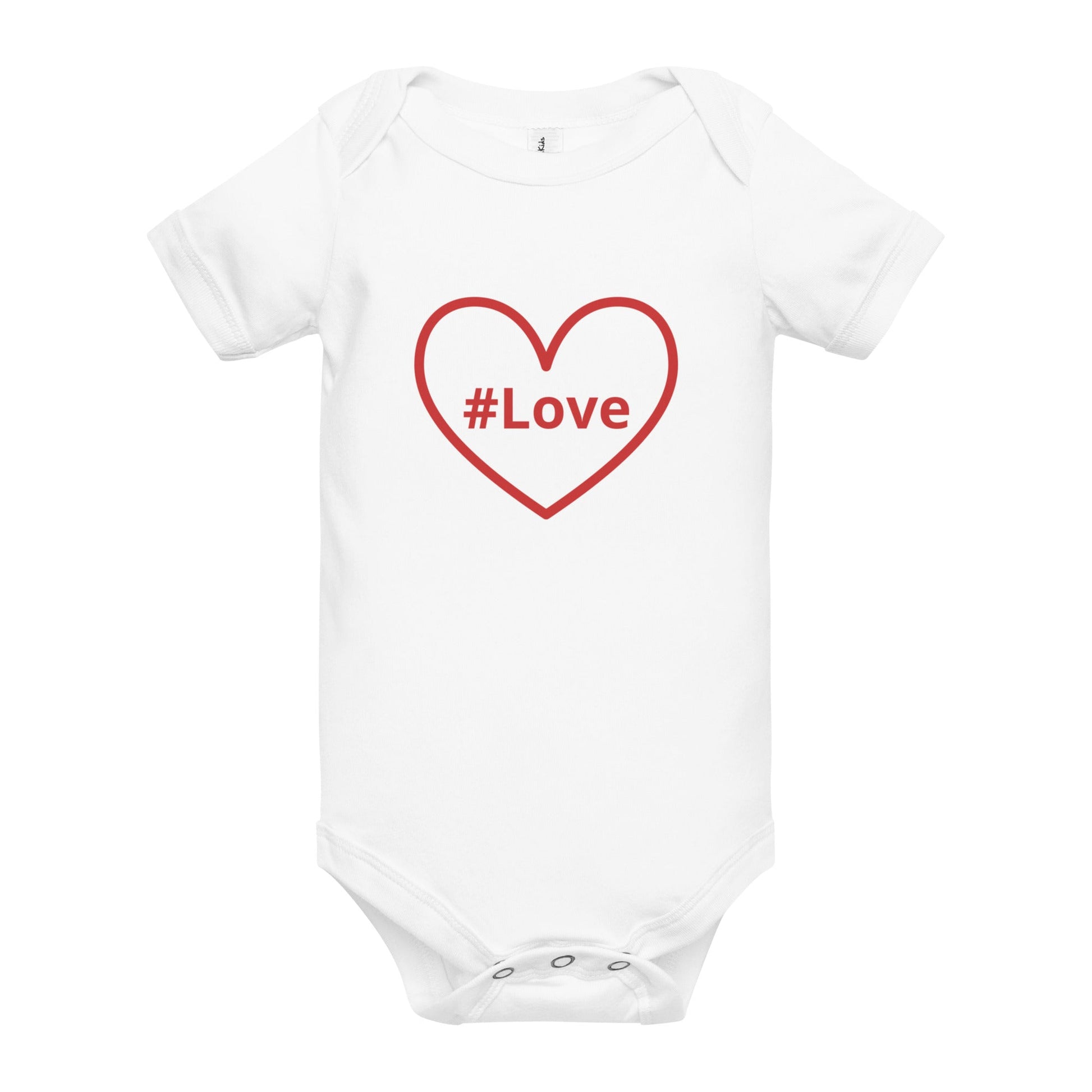 #Love Red Heart Baby Short Sleeve One Piece - Baby & Toddler Apparel - Discovery Co.