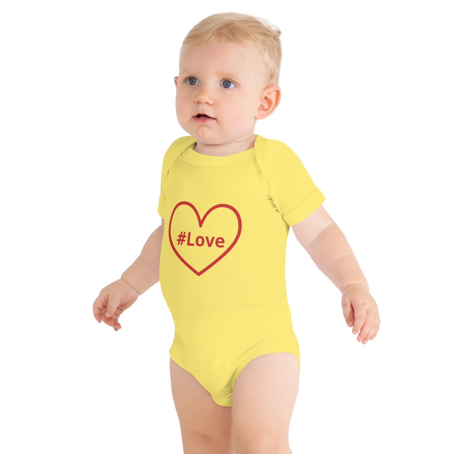 #Love Red Heart Baby Short Sleeve One Piece - Baby & Toddler Apparel - Discovery Co.