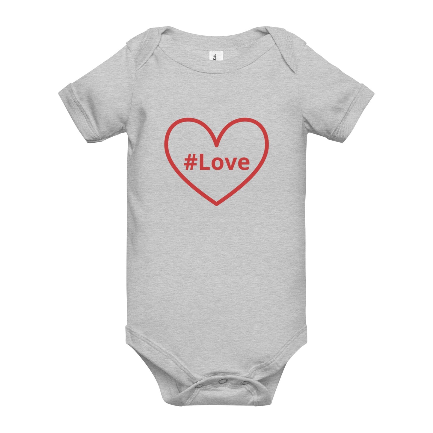 #Love Red Heart Baby Short Sleeve One Piece - Baby & Toddler Apparel - Discovery Co.