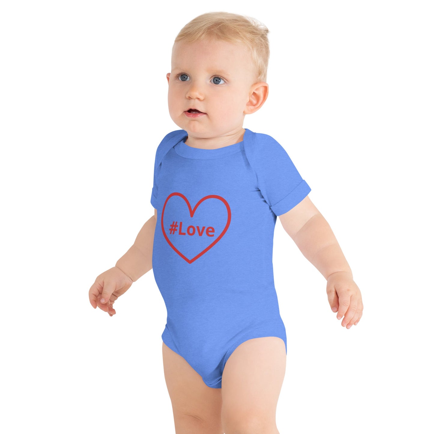 #Love Red Heart Baby Short Sleeve One Piece - Baby & Toddler Apparel - Discovery Co.