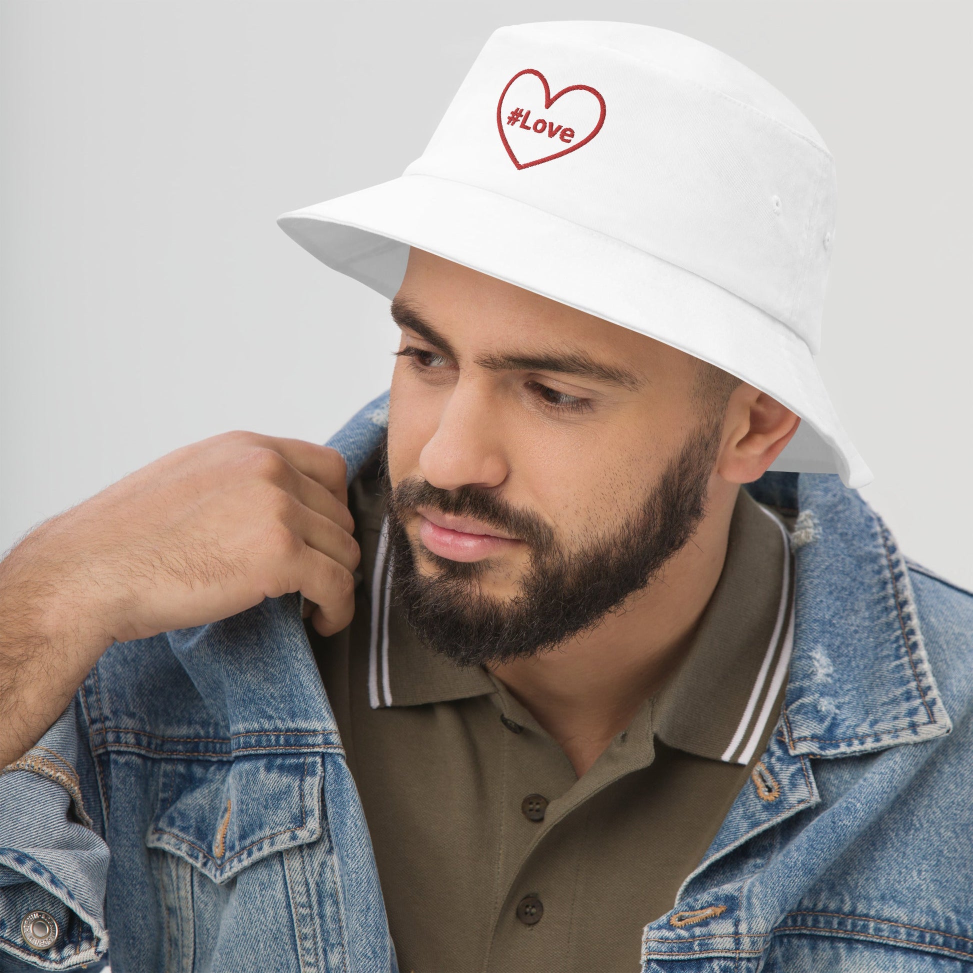 #Love Red Heart Bucket Hat - Hats - Discovery Co.