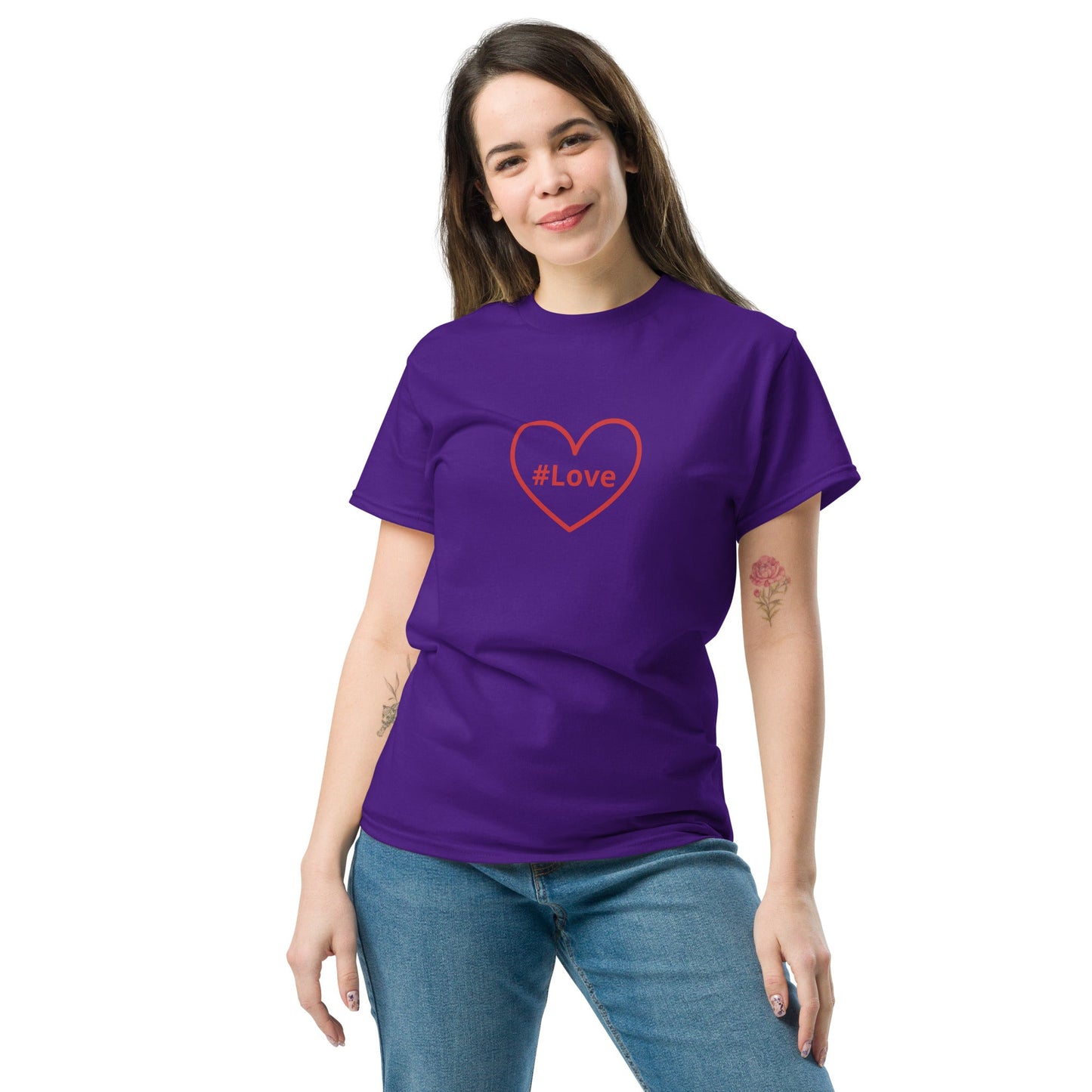 #Love Red Heart Unisex Classic Tee - Women's Shirts - Discovery Co.