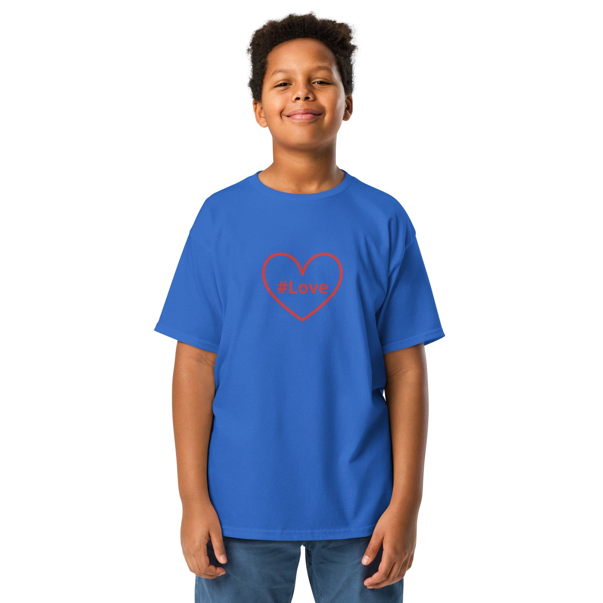 #Love Red Heart Youth Classic Tee - Kid's & Youth Apparel - Discovery Co.