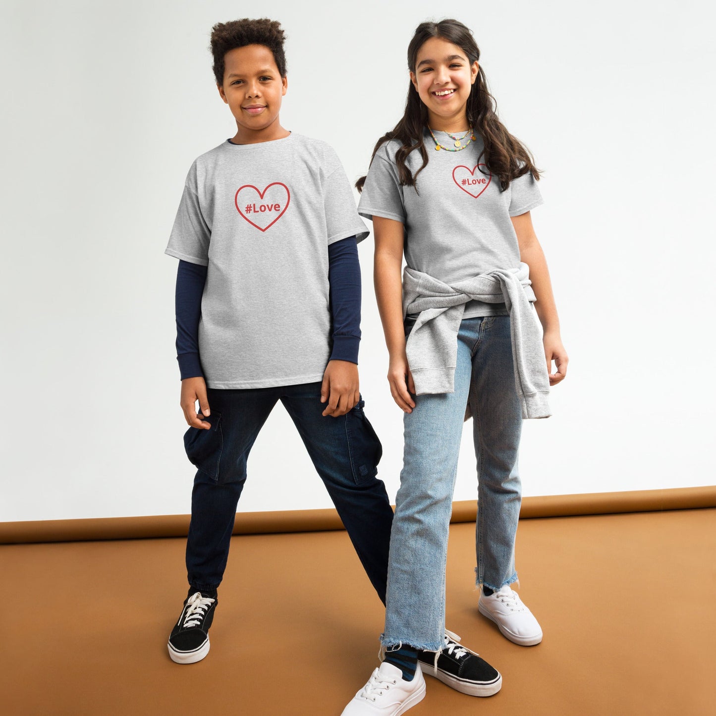 #Love Red Heart Youth Classic Tee - Kid's & Youth Apparel - Discovery Co.