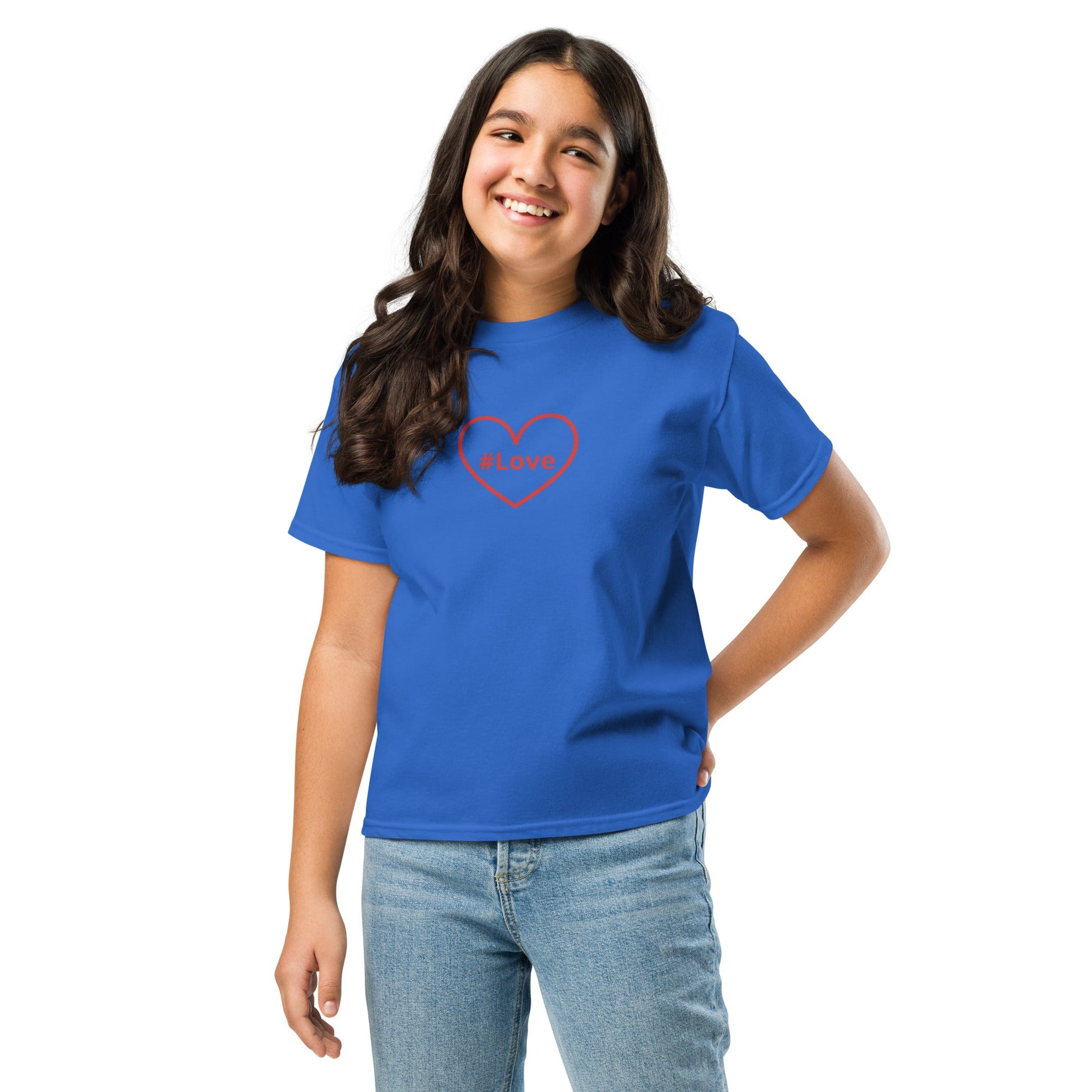 #Love Red Heart Youth Classic Tee - Kid's & Youth Apparel - Discovery Co.